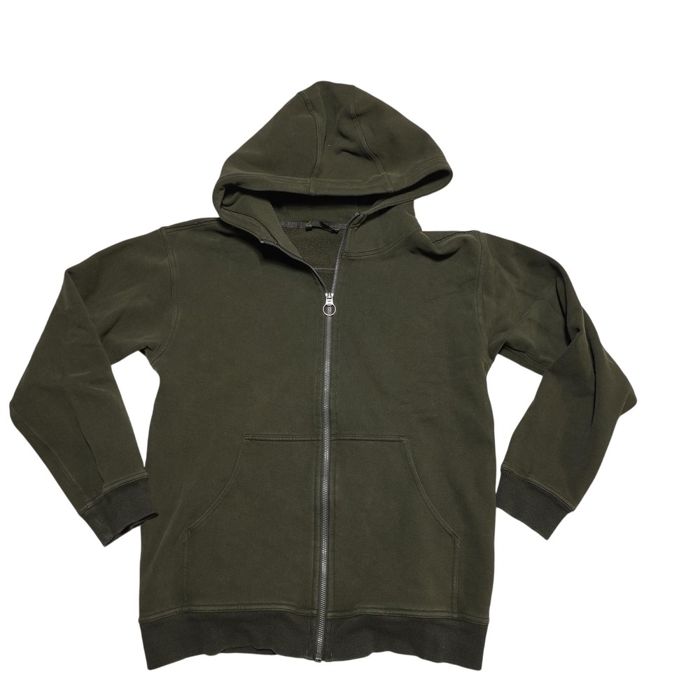 Lululemon Hoodie Womens Medium Green Full Zip Fleece Kangaroo Pocket Athletic